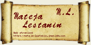 Mateja Leštanin vizit kartica